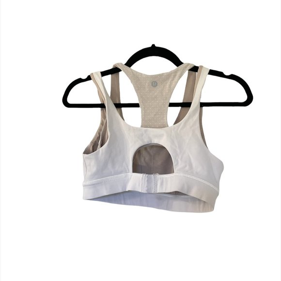 Lululemon Layers White and Mesh Sports Bra - Size 8 - Picture 3 of 3